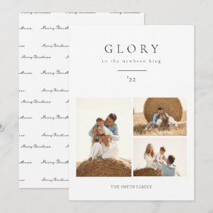 Cartes Pour Fêtes Annuelles Gloire simple au nouveau-né roi Noël Photo