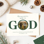 Cartes Pour Fêtes Annuelles Glory to God Religious Family Photo Christmas