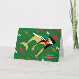 Cartes Pour Fêtes Annuelles Glory to the Christmas Mermaid