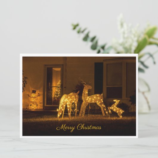 Cartes Pour Fêtes Annuelles Glowing Christmas (Debout devant)