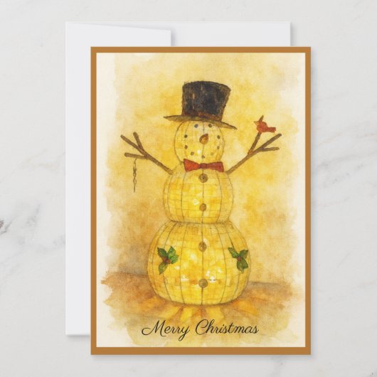 Cartes Pour Fêtes Annuelles Glowing Snowman (Devant)