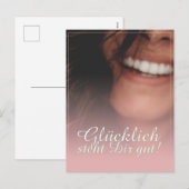 Cartes Pour Fêtes Annuelles Glücklich steht Dir intestin ! - Rosé (Devant / Derrière)