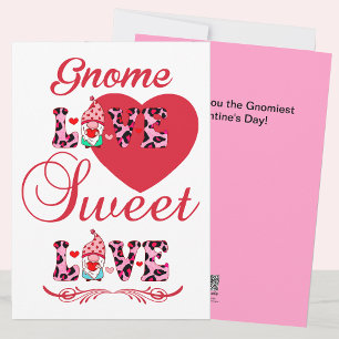 Cartes Pour Fêtes Annuelles Gnome Amour Douce Amour Saint-Valentin 