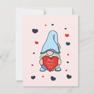 Cartes Pour Fêtes Annuelles Gnome avec cœur