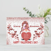 Cartes Pour Fêtes Annuelles Gnome d'amour Joyeuse Saint-Valentin (Debout devant)