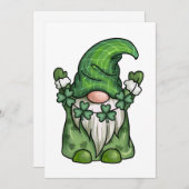 Cartes Pour Fêtes Annuelles Gnome de la Saint-Patrick (Devant / Derrière)