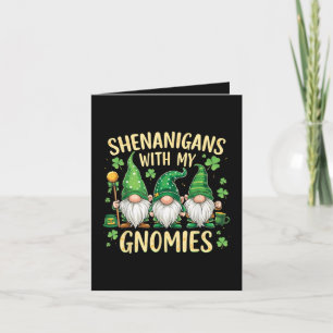 Cartes Pour Fêtes Annuelles Gnome de la Saint-Patrick Shamrock Chanceux 