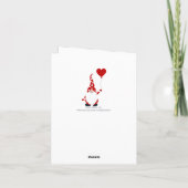 Cartes Pour Fêtes Annuelles Gnome de la Saint-Valentin mignon (Dos)