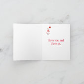 Cartes Pour Fêtes Annuelles Gnome de la Saint-Valentin mignon (Intérieur)