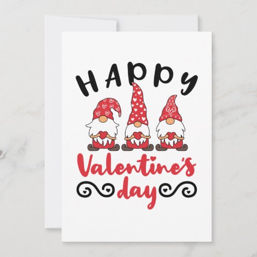 Cartes Pour Fêtes Annuelles Gnome de la Saint-Valentin suédois Tomte (Devant)