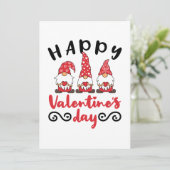 Cartes Pour Fêtes Annuelles Gnome de la Saint-Valentin suédois Tomte (Debout devant)