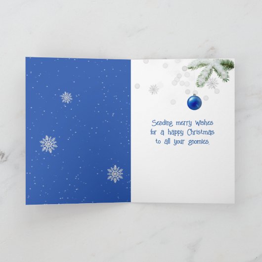 Cartes Pour Fêtes Annuelles Gnome de Noël avec ours en peluche (Intérieur)