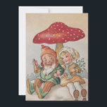 Cartes Pour Fêtes Annuelles Gnome De Noël Vintage Avec Fille Par Champion<br><div class="desc">Gnome De Noël Vintage Avec Fille Par Champagne Carte De Vacances. Vous pouvez transférer cette image vers n'importe quel type de carte ou de produit en faisant défiler vers le bas et en cliquant sur "Transfert de produit".</div>