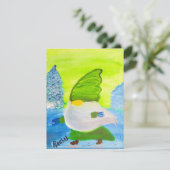 Cartes Pour Fêtes Annuelles Gnome de patinage (Debout devant)