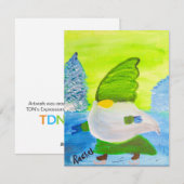 Cartes Pour Fêtes Annuelles Gnome de patinage (Devant / Derrière)