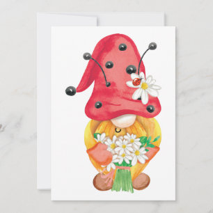 Cartes Pour Fêtes Annuelles gnome d'été 1