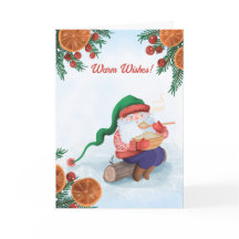 Gnome d'hiver dans la neige