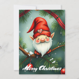 Cartes Pour Fêtes Annuelles Gnome Drôle Branché Fantaisiste Caprice Pas de Pho