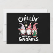 Cartes Pour Fêtes Annuelles Gnome Famille Noël Chillin Avec Mes Gnomes (Devant)