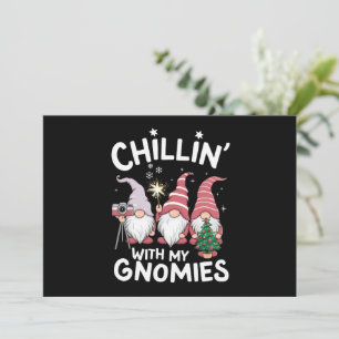 Cartes Pour Fêtes Annuelles Gnome Famille Noël Chillin Avec Mes Gnomes