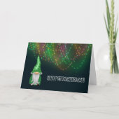 Cartes Pour Fêtes Annuelles Gnome Lumières Vertes St Patricks Day (Devant)