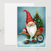 Cartes Pour Fêtes Annuelles Gnome Mignon Coloré Contemporain Non Photographiqu (Devant / Derrière)