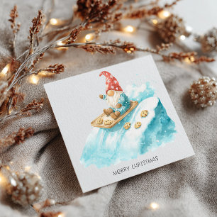 Cartes Pour Fêtes Annuelles Gnome Minimaliste Joyeux Noël 