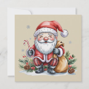 Cartes Pour Fêtes Annuelles Gnome Noël Saison Hiver Gnomes Amant Vacances