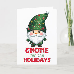 Cartes Pour Fêtes Annuelles Gnome Pour Les Vacances Drôle & Adorable Noël