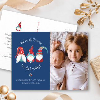 Cartes Pour Fêtes Annuelles Gnome pour les vacances joli Elf Fun Photo personn
