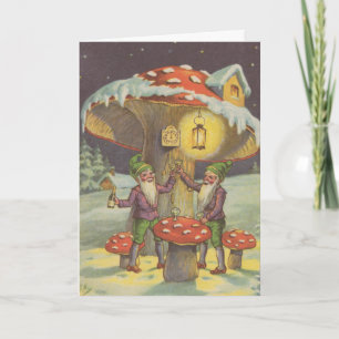 Cartes Pour Fêtes Annuelles Gnome Toasting to the New Year Greeting Card