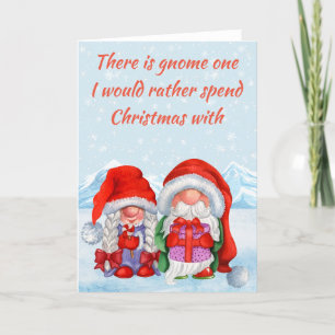 Cartes Pour Fêtes Annuelles Gnome un plutôt passer Noël