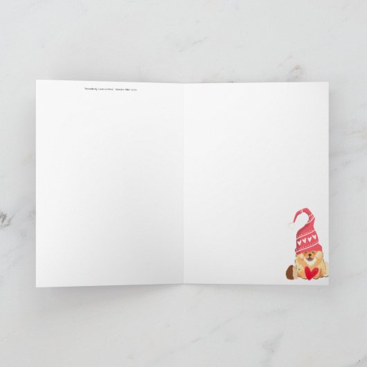 Cartes Pour Fêtes Annuelles GNOMEBODY LUVS U PLUS Chow et gnome valentine (Intérieur)