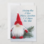 Cartes Pour Fêtes Annuelles Gnomes amusants voeux de Noël (Dos)