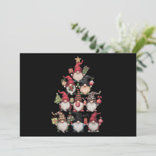 Cartes Pour Fêtes Annuelles Gnomes Arbre de Noël Drôle Noël Fêtes de Noël