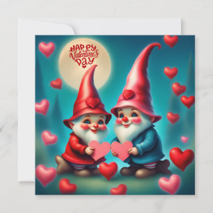 Cartes Pour Fêtes Annuelles Gnomes de la Saint-Valentin