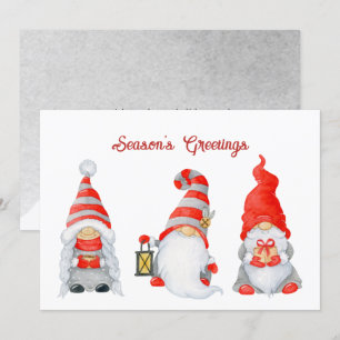Cartes Pour Fêtes Annuelles Gnomes de Noël mignons Hygge d'hiver 