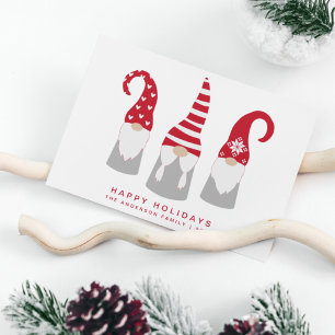 Cartes Pour Fêtes Annuelles Gnomes de Noël minimes