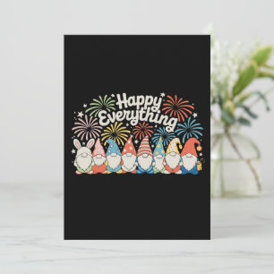 Cartes Pour Fêtes Annuelles Gnomes de tout ce qui est heureux toute l'année ch