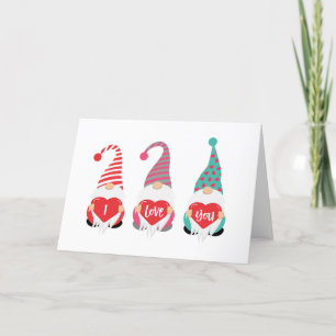 Cartes Pour Fêtes Annuelles Gnomes je t'aime Saint-Valentin personnalisé