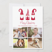 Cartes Pour Fêtes Annuelles Gnomes Joyeux Noël Photo (Devant)