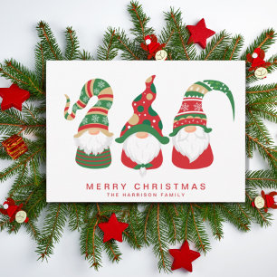 Cartes Pour Fêtes Annuelles Gnomes mignons Joyeux Noël