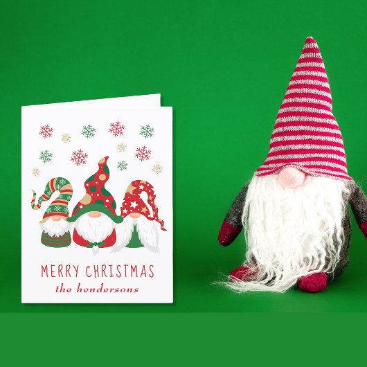 Cartes Pour Fêtes Annuelles Gnomes mignons Joyeux Noël