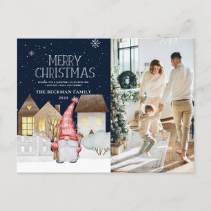 Cartes Pour Fêtes Annuelles Gnomes mignons Neige hiver Joyeux Noël Photo