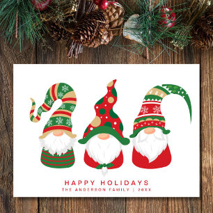 Cartes Pour Fêtes Annuelles Gnomes mignons Noël scandinave