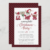 Cartes Pour Fêtes Annuelles Gnomes mignons Reindeer Joyeux Noël (Devant / Derrière)