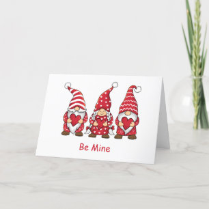 Cartes Pour Fêtes Annuelles Gnomes rouges aux coeurs Saint Valentin personnali