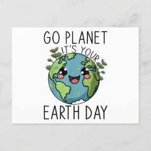 Cartes Pour Fêtes Annuelles Go Planet Son Jour des terres Enseignant Enfants M