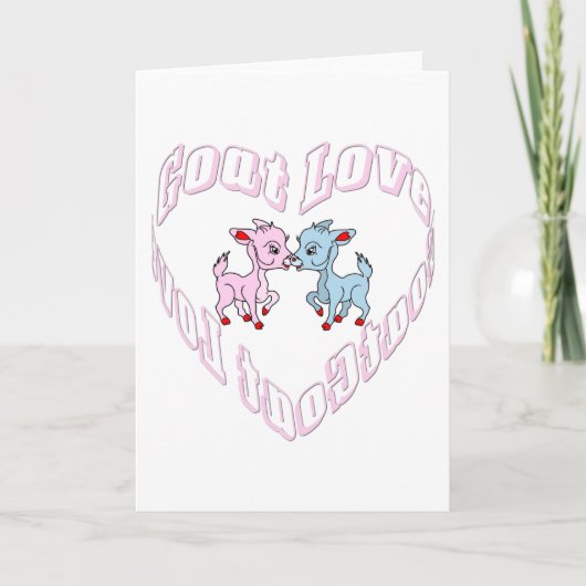 Cartes Pour Fêtes Annuelles Goat love (Devant)