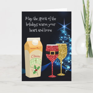 Cartes Pour Fêtes Annuelles Gobelets de Noël Eggnog et Noël